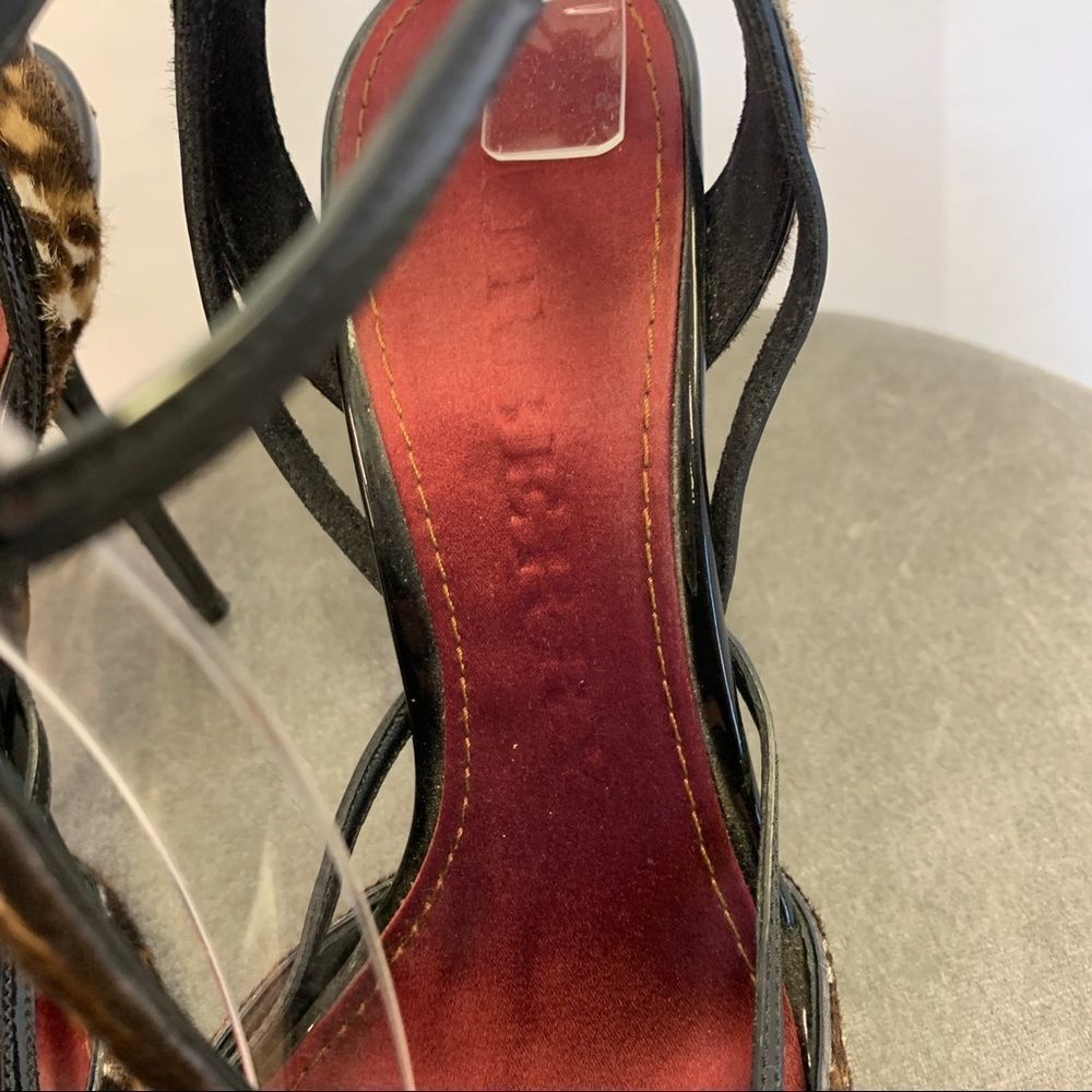 Burberry Prorsum leopard pony hair Animal Print T-Strap Sandals Platforms Sz 39 - Picture 9 of 13